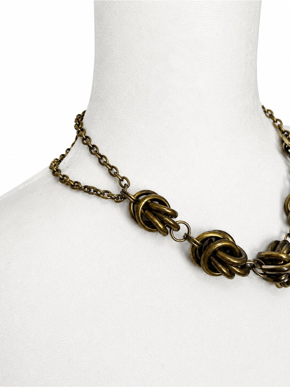 Vintage? Knotted “Infinity” Necklace Bronze Tone - Picture 4 of 7